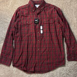 Classic Red Plaid Button-Down Shirt